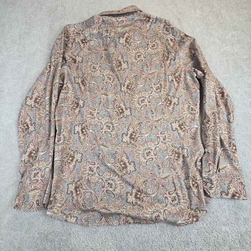 Emanuel Berg Modern Fit Mens Byron Dress Shirt L /XL Paisley Soft Stretch - Picture 3 of 9